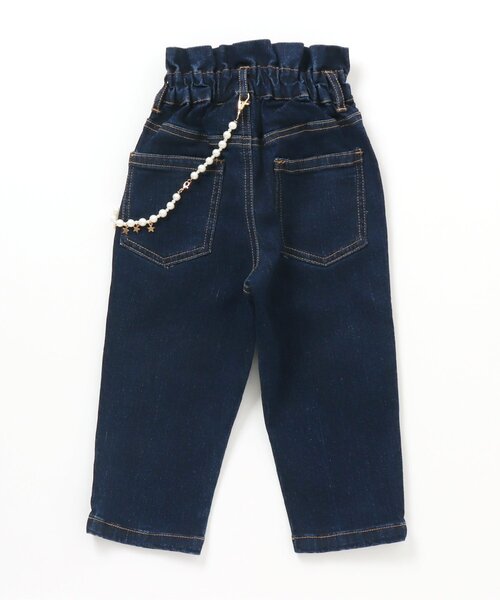 BREEZE（ブリーズ）の「パールチャーム付デニムパンツ 9分丈＿ストレッチ（デニムパンツ・キッズ・ネイビー/アイボリー・140/90/130/110/100/120/150）」の17枚目の写真