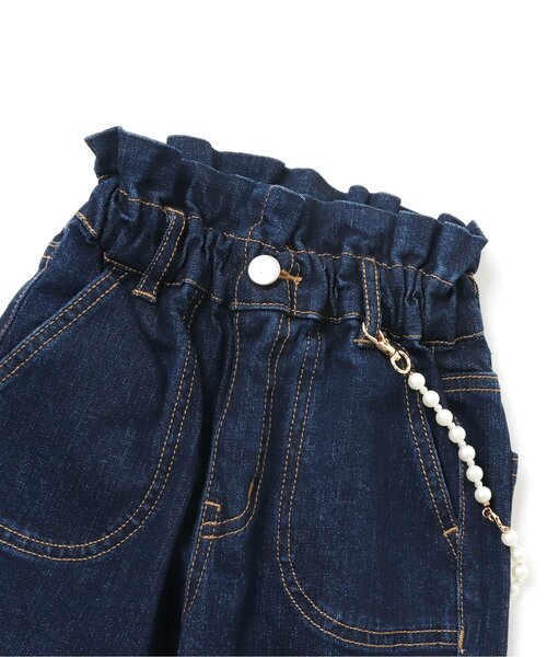 BREEZE（ブリーズ）の「パールチャーム付デニムパンツ 9分丈＿ストレッチ（デニムパンツ・キッズ・ネイビー/アイボリー・140/90/130/110/100/120/150）」の18枚目の写真