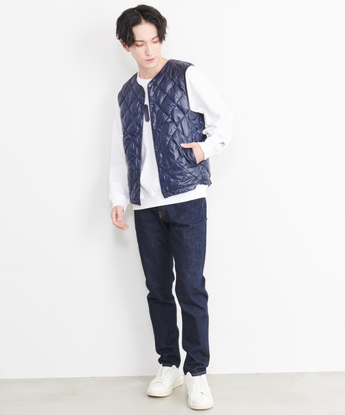 FILA(フィラ)の「FILA/フィラ キルティング 軽量 インナーダウン パッカブル 収納ポーチ付き ダウン ベスト(ダウンベスト・メンズ・ブラック/グレー/ブルー/ネイビー・M/LL/L)」の21枚目の写真