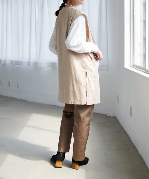 DISCOAT（ディスコート）の「ノーカラージレ（ベスト・レディース・ブラック/モカ/グレイッシュベージュ・FREE）」の19枚目の写真