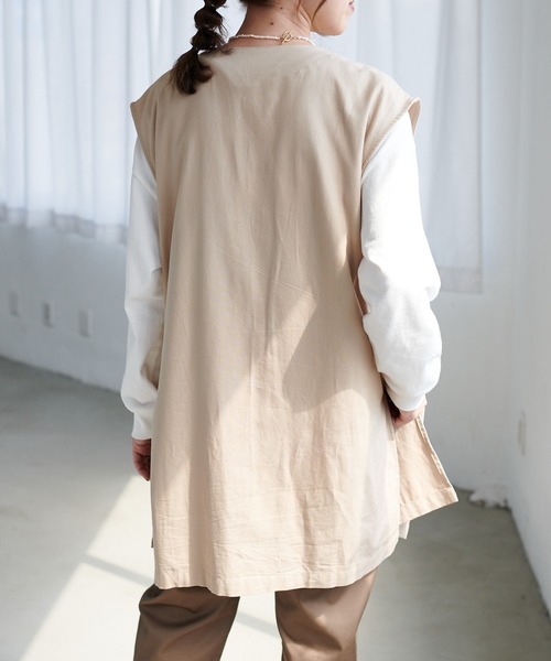 DISCOAT（ディスコート）の「ノーカラージレ（ベスト・レディース・ブラック/モカ/グレイッシュベージュ・FREE）」の21枚目の写真