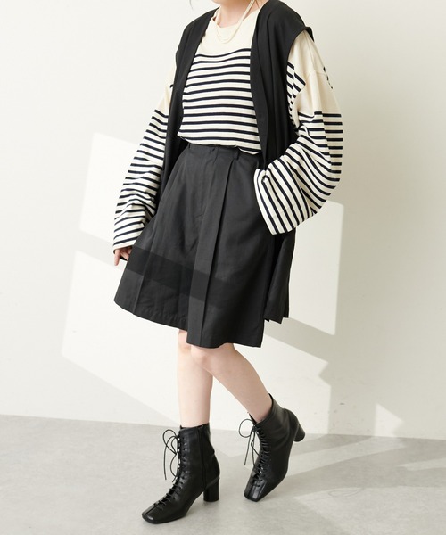 DISCOAT（ディスコート）の「ノーカラージレ（ベスト・レディース・ブラック/モカ/グレイッシュベージュ・FREE）」の6枚目の写真