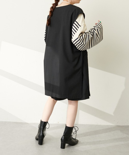 DISCOAT（ディスコート）の「ノーカラージレ（ベスト・レディース・ブラック/モカ/グレイッシュベージュ・FREE）」の7枚目の写真