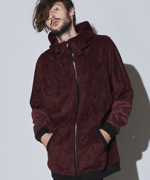 NO ID.（ノーアイディ）の「【NO ID.】Dolman Sleeve Hooded Zip Parka / ドルマン スリーブ フーデッド ジップ パーカ（パーカー・メンズ・ブラウン/ネイビー/ブラック/ワイン・ONE SIZE）」の4枚目の写真