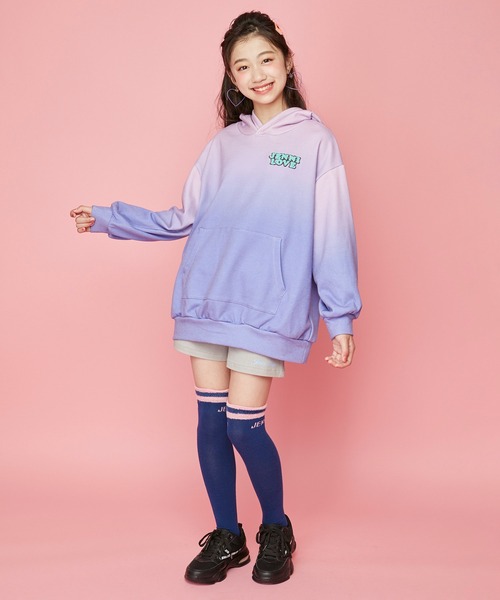 JENNI love（ジェニィラブ）の「シャギーロゴニーハイソックス（ソックス/靴下・キッズ・ブラック/ネイビー/オフホワイト・19-21cm/22-24cm）」の7枚目の写真
