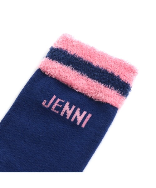 JENNI love（ジェニィラブ）の「シャギーロゴニーハイソックス（ソックス/靴下・キッズ・ブラック/ネイビー/オフホワイト・19-21cm/22-24cm）」の8枚目の写真