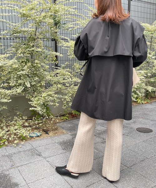 4youstory（フォーユーストーリー）の「サイドリボンケープシャツ（シャツ/ブラウス・レディース・ブラック/オフホワイト/マスタード/モカ・MEDIUM）」の17枚目の写真