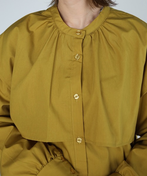 4youstory（フォーユーストーリー）の「サイドリボンケープシャツ（シャツ/ブラウス・レディース・ブラック/オフホワイト/マスタード/モカ・MEDIUM）」の22枚目の写真