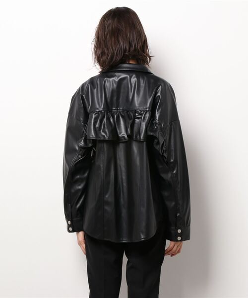 ENVYM（アンビー）の「レザーライクフリルＳＨ ＪＫ（その他アウター・レディース・ブラック/アイボリー・FREE）」の14枚目の写真