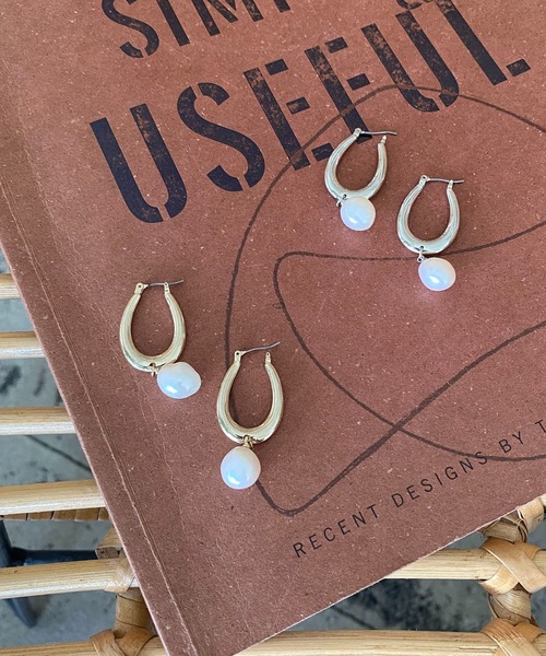 GOLDY（ゴールディ）の「【GOLDY/ゴールディ】淡水パールオーバルピアス（ピアス（両耳用）・レディース・シルバー/ゴールド・FREE）」の4枚目の写真