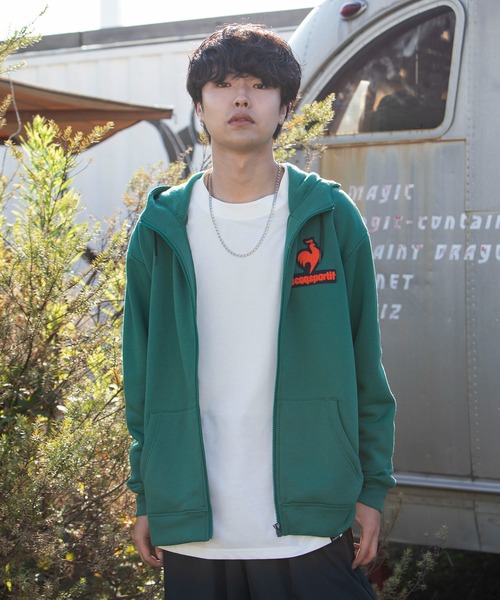 le coq sportif(ルコックスポルティフ)の「裏起毛スウェットジャケット メンズ ウェア ジャージ スウェット スポーツウェア(パーカー・メンズ・ホワイト/ブラック/パープル/ネイビー/グリーン・M/L/S/XL)」の11枚目の写真