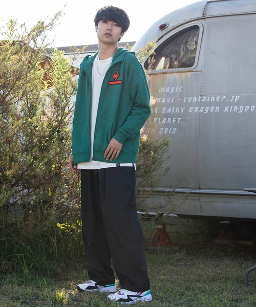 le coq sportif(ルコックスポルティフ)の「裏起毛スウェットジャケット メンズ ウェア ジャージ スウェット スポーツウェア(パーカー・メンズ・ホワイト/ブラック/パープル/ネイビー/グリーン・M/L/S/XL)」の14枚目の写真