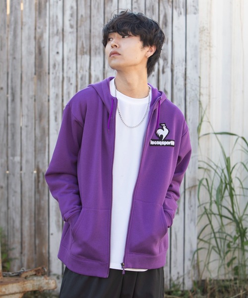 le coq sportif(ルコックスポルティフ)の「裏起毛スウェットジャケット メンズ ウェア ジャージ スウェット スポーツウェア(パーカー・メンズ・ホワイト/ブラック/パープル/ネイビー/グリーン・M/L/S/XL)」の22枚目の写真