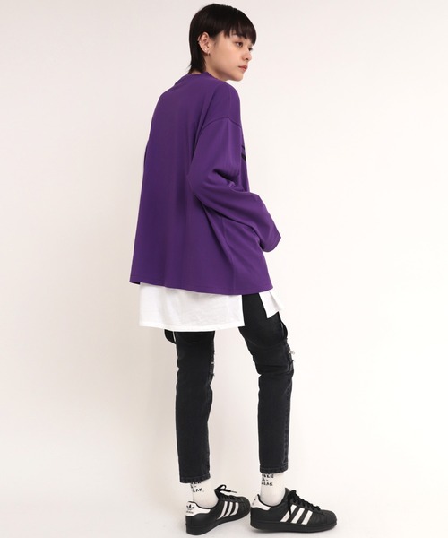 RNA（アールエヌエー）の「M1772 ダイナソー＆スネークハイネックロンＴ（Tシャツ/カットソー・レディース・ホワイト/ブラック/パープル・MEDIUM）」の22枚目の写真