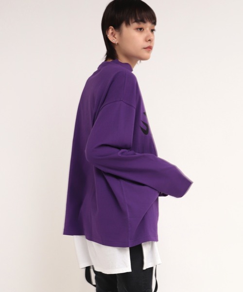 RNA（アールエヌエー）の「M1772 ダイナソー＆スネークハイネックロンＴ（Tシャツ/カットソー・レディース・ホワイト/ブラック/パープル・MEDIUM）」の11枚目の写真