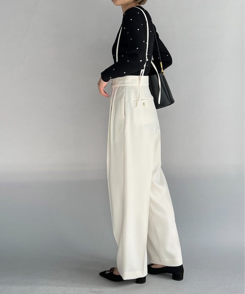 audrey and john wad（オードリーアンドジョンワッド）の「ナローストラップサロペット（サロペット/オーバーオール・レディース・ピンク/ホワイト・M）」の6枚目の写真