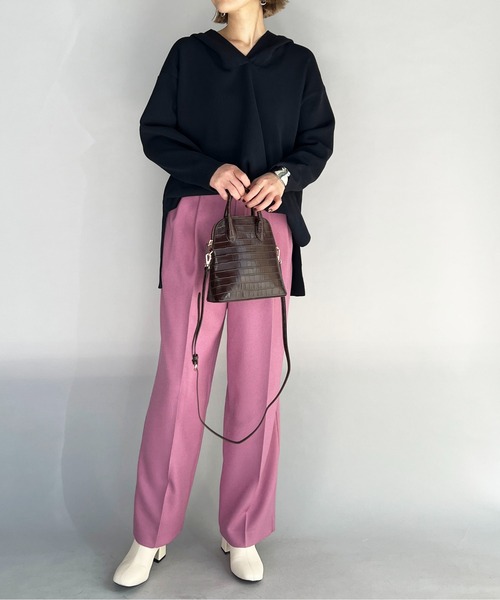 audrey and john wad（オードリーアンドジョンワッド）の「ナローストラップサロペット（サロペット/オーバーオール・レディース・ピンク/ホワイト・M）」の17枚目の写真