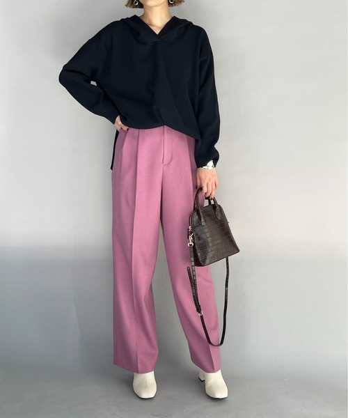 audrey and john wad（オードリーアンドジョンワッド）の「ナローストラップサロペット（サロペット/オーバーオール・レディース・ピンク/ホワイト・M）」の20枚目の写真