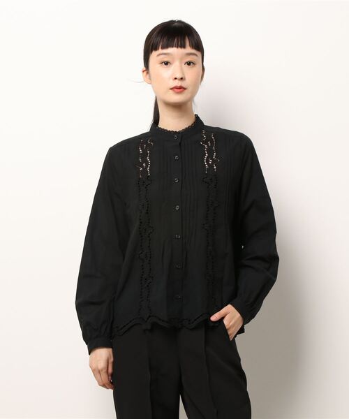 Te chichi(テチチ)の「刺繍ハイネックブラウス(シャツ/ブラウス・レディース・オフホワイト/ブラック/ブルー・フリ-)」の7枚目の写真