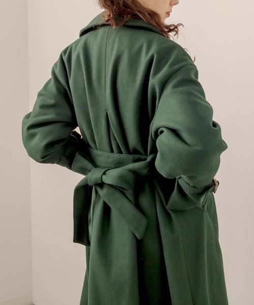 OLIVE des OLIVE（オリーブデオリーブ）の「【WEB限定】ステンカラーリボンベルトコート（ステンカラーコート・レディース・ブラック/グレイッシュベージュ/グリーン/ブラウン・FREE）」の4枚目の写真