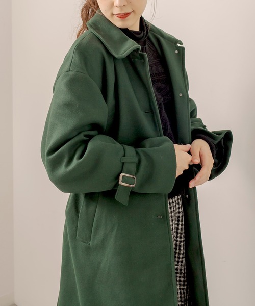 OLIVE des OLIVE（オリーブデオリーブ）の「【WEB限定】ステンカラーリボンベルトコート（ステンカラーコート・レディース・ブラック/グレイッシュベージュ/グリーン/ブラウン・FREE）」の12枚目の写真