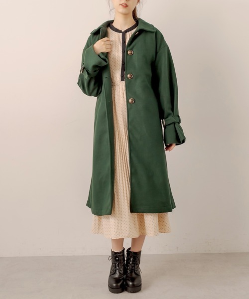 OLIVE des OLIVE（オリーブデオリーブ）の「【WEB限定】ステンカラーリボンベルトコート（ステンカラーコート・レディース・ブラック/グレイッシュベージュ/グリーン/ブラウン・FREE）」の13枚目の写真