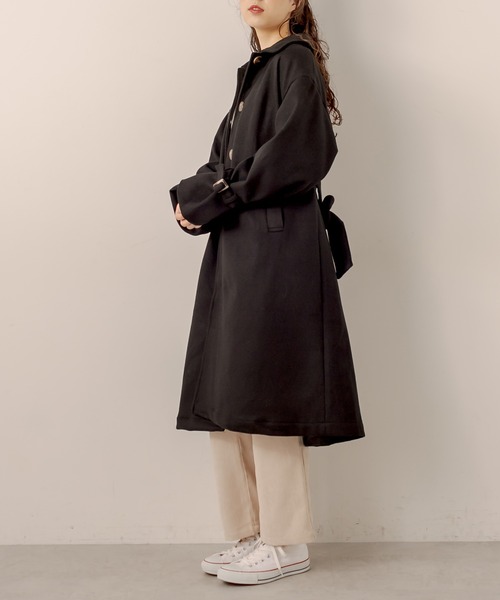 OLIVE des OLIVE（オリーブデオリーブ）の「【WEB限定】ステンカラーリボンベルトコート（ステンカラーコート・レディース・ブラック/グレイッシュベージュ/グリーン/ブラウン・FREE）」の16枚目の写真