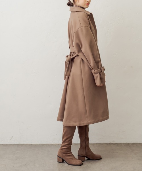 OLIVE des OLIVE（オリーブデオリーブ）の「【WEB限定】ステンカラーリボンベルトコート（ステンカラーコート・レディース・ブラック/グレイッシュベージュ/グリーン/ブラウン・FREE）」の6枚目の写真