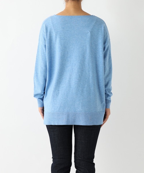 RIVE DROITE(リヴドロワ)の「自然な抜け感を演出 ハイゲージスリットワイドニット(ニット/セーター・レディース・ライトグレー/オフホワイト/サックスブルー・FREE)」の16枚目の写真