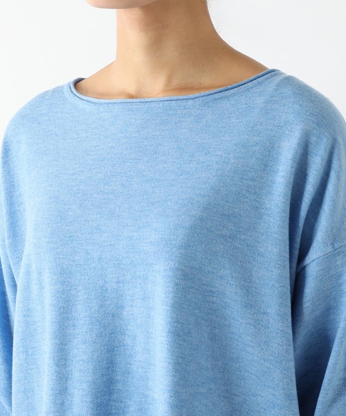 RIVE DROITE(リヴドロワ)の「自然な抜け感を演出 ハイゲージスリットワイドニット(ニット/セーター・レディース・ライトグレー/オフホワイト/サックスブルー・FREE)」の17枚目の写真