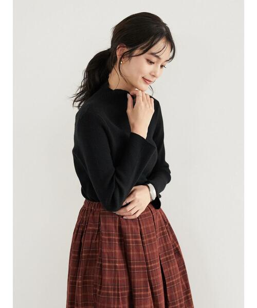 CRAFT STANDARD BOUTIQUE(クラフトスタンダードブティック)の「ハイネックリブニットプルオーバー *(ニット/セーター・レディース・ブラック/アイボリー/キャメル/ダークブラウン・M/L)」の22枚目の写真