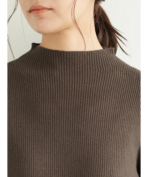 CRAFT STANDARD BOUTIQUE(クラフトスタンダードブティック)の「ハイネックリブニットプルオーバー *(ニット/セーター・レディース・ブラック/アイボリー/キャメル/ダークブラウン・M/L)」の19枚目の写真