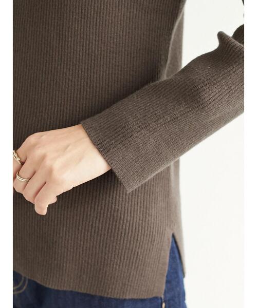 CRAFT STANDARD BOUTIQUE(クラフトスタンダードブティック)の「ハイネックリブニットプルオーバー *(ニット/セーター・レディース・ブラック/アイボリー/キャメル/ダークブラウン・M/L)」の18枚目の写真