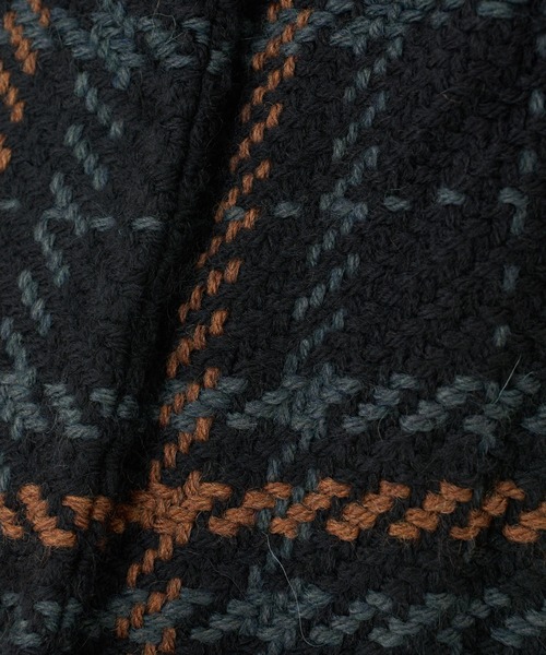 John branigan(ジョンブラニガン)の「【JOHN BRANIGAN】チェックショートコート(ノーカラーコート・レディース・ブラウン/ブラック・FREE)」の18枚目の写真