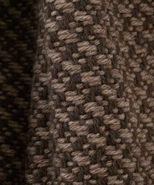 John branigan(ジョンブラニガン)の「【JOHN BRANIGAN】チェックショートコート(ノーカラーコート・レディース・ブラウン/ブラック・FREE)」の17枚目の写真