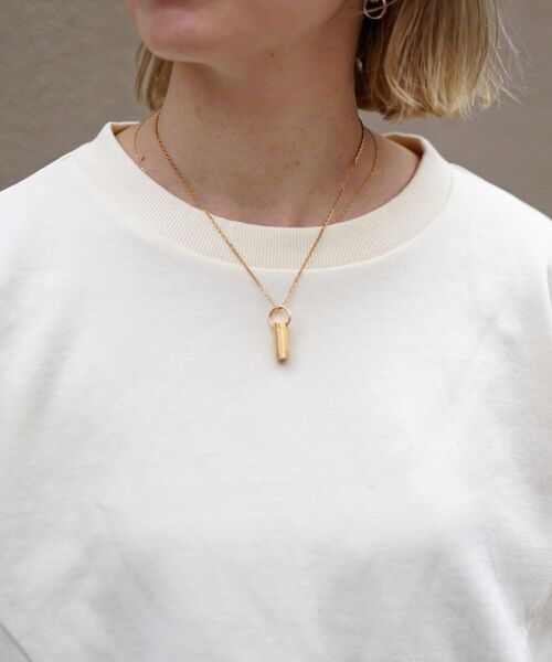 AULA AILA（アウラアイラ）の「AULA AILA（アウラ アイラ）別注レイヤードプルオーバー（Tシャツ/カットソー・レディース・チャコールグレー/オフホワイト・0）」の22枚目の写真