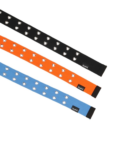 X-girl(エックスガール)の「HEART EYELET BELT(ベルト・レディース・ブラック/オレンジ/ブルー・ONE SIZE)」の10枚目の写真