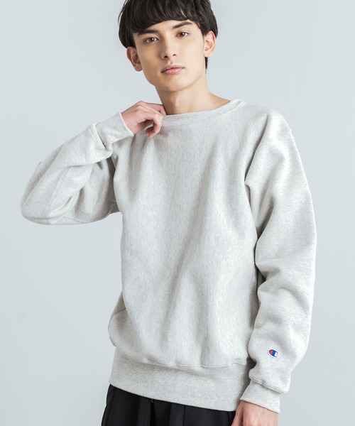 Champion（チャンピオン）の「Champion チャンピオン USA赤タグ リバースウィーブクルーネックスウェットシャツトレーナー C5-U001（スウェット・メンズ・ブラック/ネイビー/グレー/オートミール・M/L/XL）」の3枚目の写真