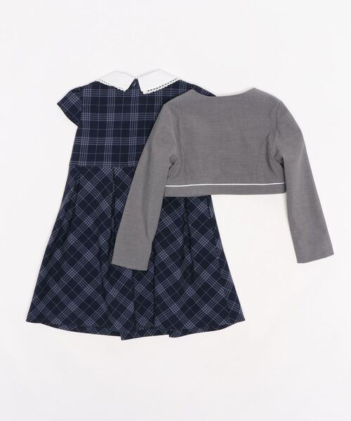 BeBe（ベベ）の「BeBe/フォーマルジャケット＋リボン付きチェックワンピース(110~130cm)（ドレス・キッズ・ブルー系その他・110/120/130）」の9枚目の写真