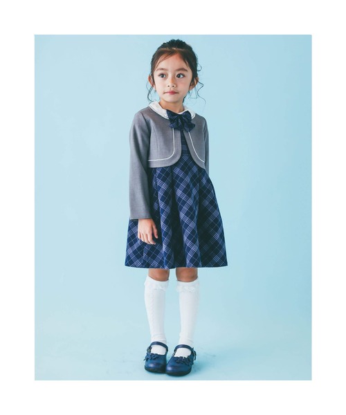 BeBe（ベベ）の「BeBe/フォーマルジャケット＋リボン付きチェックワンピース(110~130cm)（ドレス・キッズ・ブルー系その他・110/120/130）」の14枚目の写真