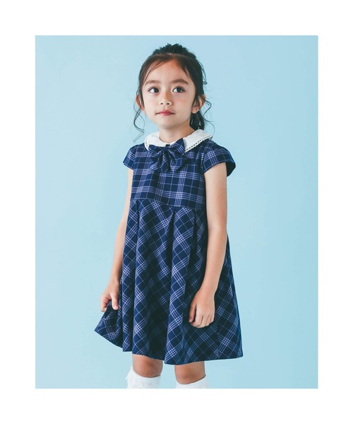 BeBe（ベベ）の「BeBe/フォーマルジャケット＋リボン付きチェックワンピース(110~130cm)（ドレス・キッズ・ブルー系その他・110/120/130）」の12枚目の写真