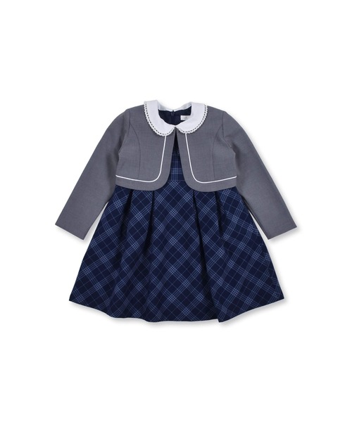 BeBe（ベベ）の「BeBe/フォーマルジャケット＋リボン付きチェックワンピース(110~130cm)（ドレス・キッズ・ブルー系その他・110/120/130）」の10枚目の写真