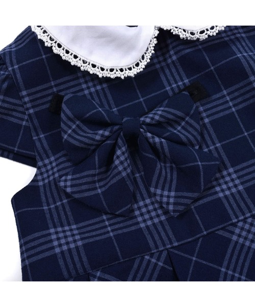 BeBe（ベベ）の「BeBe/フォーマルジャケット＋リボン付きチェックワンピース(110~130cm)（ドレス・キッズ・ブルー系その他・110/120/130）」の5枚目の写真