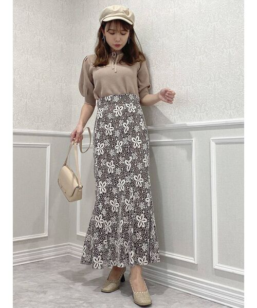 dazzlin（ダズリン）の「ハイウエストレースマーメイドスカート（スカート・レディース・オフホワイト/ブルー/ブラウン・SMALL/MEDIUM）」の16枚目の写真