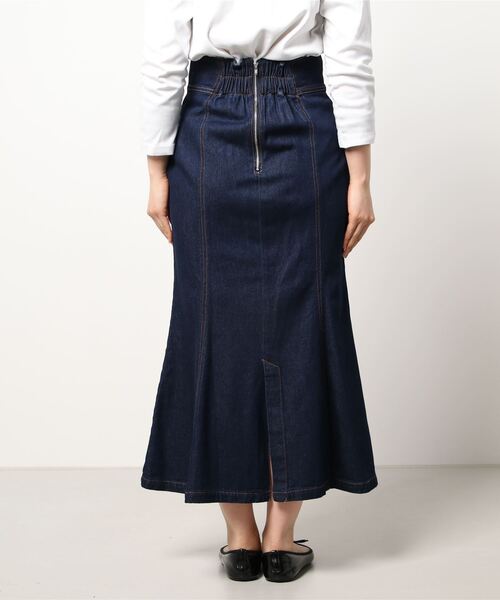 Cheek（チーク）の「【入荷禁止】【サイズ展開あり】デニムマーメイドスカート（デニムスカート・レディース・ネイビー/ダークブルー・MEDIUM/SMALL）」の4枚目の写真