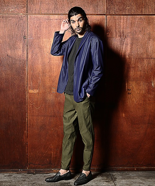 RATTLE TRAP（ラトルトラップ）の「【セットアップ対応】ショールカラーテックデニムジャケット（デニムジャケット・メンズ・ネイビー/サックスブルー・S/M/L）」の13枚目の写真