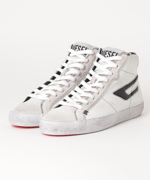 DIESEL（ディーゼル）の「メンズ ミドルカット レザー スニーカー（スニーカー・メンズ・ブラック/ホワイト/その他/ブルー・40/42/44/41/43）」の6枚目の写真