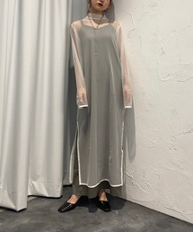 Ezick | シアーパイピングレイヤードワンピース(ワンピース)