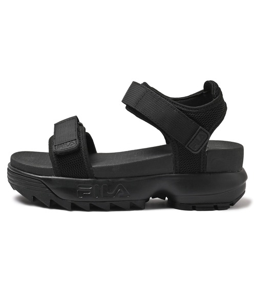 美品 FILA フィラ ディスラプター ウェッジ サンダル2 黒 23cm レディース 【FILA】 フィラ Disruptor Wedge Sandal Lux ディス