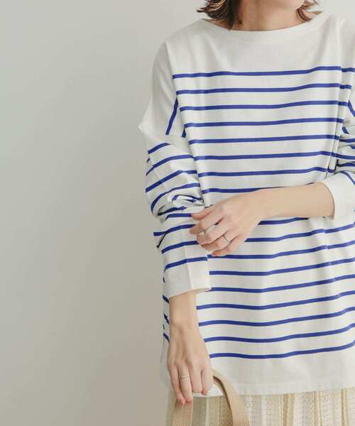 URBAN RESEARCH DOORS（アーバンリサーチドアーズ）の「パネルボーダーボートネックカットソー（Tシャツ/カットソー・レディース・ネイビー/ピンク/グリーン/ロイヤルブルー・1）」の21枚目の写真